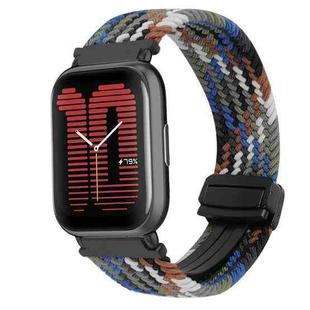 For Amazfit Active Magnetic Buckle 20mm Braided Watch Band(Denim Colorful)