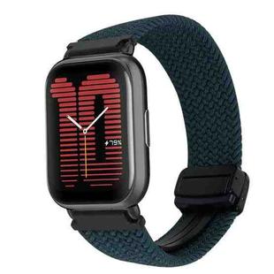 For Amazfit Active Magnetic Buckle 20mm Braided Watch Band(Forest Green)