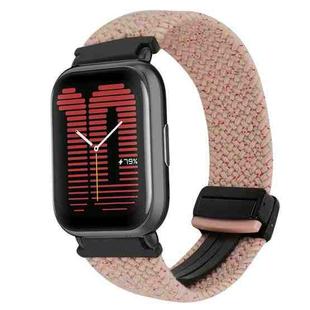 For Amazfit Active Magnetic Buckle 20mm Braided Watch Band(Starlight Pink)