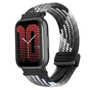 For Amazfit Active Magnetic Buckle 20mm Braided Watch Band(Z Dark Chocolate)