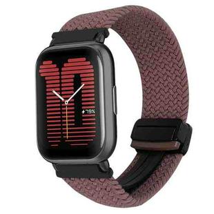 For Amazfit Active Magnetic Buckle 20mm Braided Watch Band(Smoky Purple)