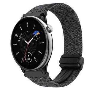 For Amazfit GTR Mini Magnetic Buckle 20mm Braided Watch Band(Graphite Black)