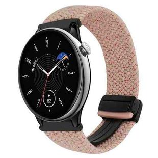 For Amazfit GTR Mini Magnetic Buckle 20mm Braided Watch Band(Starlight Pink)