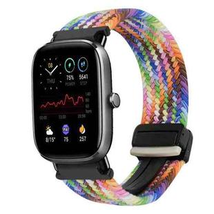 For Amazfit GTS4 Mini Magnetic Buckle 20mm Braided Watch Band(Colorful)