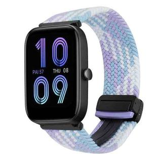 For Amazfit Bip 3 Magnetic Buckle 20mm Braided Watch Band(Violet)