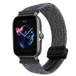 For Amazfit GTS 3 Magnetic Buckle 20mm Braided Watch Band(Metal Gray)