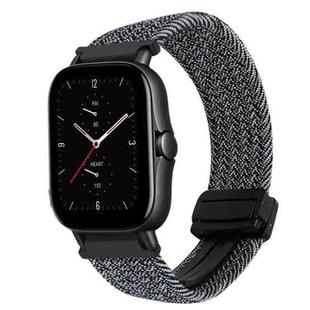 For Amazfit GTS 2e Magnetic Buckle 20mm Braided Watch Band(Metal Gray)