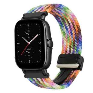 For Amazfit GTS 2e Magnetic Buckle 20mm Braided Watch Band(Colorful)