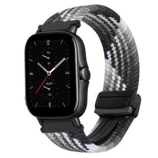 For Amazfit GTS 2e Magnetic Buckle 20mm Braided Watch Band(Z Dark Chocolate)