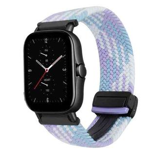 For Amazfit GTS 2e Magnetic Buckle 20mm Braided Watch Band(Violet)