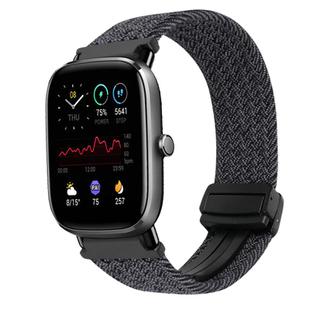 For Amazfit GTS 2 Mini Magnetic Buckle 20mm Braided Watch Band(Graphite Black)