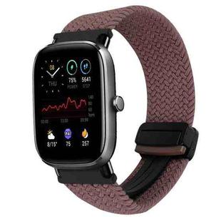 For Amazfit GTS 2 Mini Magnetic Buckle 20mm Braided Watch Band(Smoky Purple)