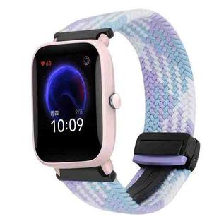 For Amazfit Pop Pro Magnetic Buckle 20mm Braided Watch Band(Violet)