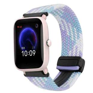 For Amazfit Bip U Magnetic Buckle 20mm Braided Watch Band(Violet)