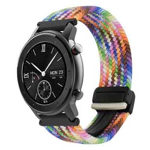 For Amazfit GTR 42mm Magnetic Buckle 20mm Braided Watch Band(Colorful)