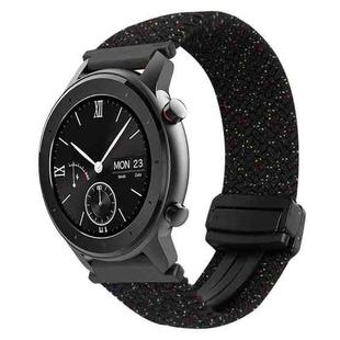 For Amazfit GTR 42mm Magnetic Buckle 20mm Braided Watch Band(Starlight Black)