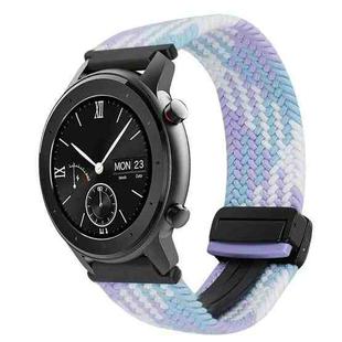 For Amazfit GTR 42mm Magnetic Buckle 20mm Braided Watch Band(Violet)