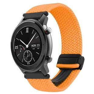 For Amazfit GTR 42mm Magnetic Buckle 20mm Braided Watch Band(Orange)