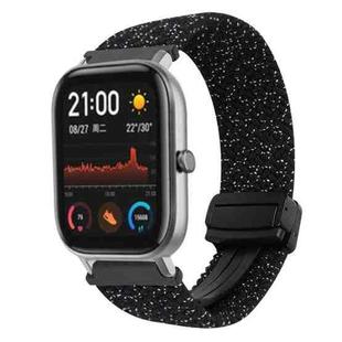 For Amazfit GTS Magnetic Buckle 20mm Braided Watch Band(Stars Black)