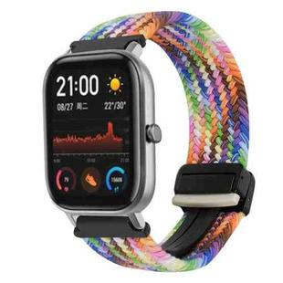 For Amazfit GTS Magnetic Buckle 20mm Braided Watch Band(Colorful)