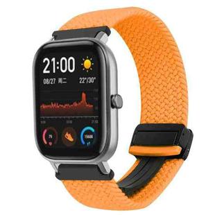 For Amazfit GTS Magnetic Buckle 20mm Braided Watch Band(Orange)