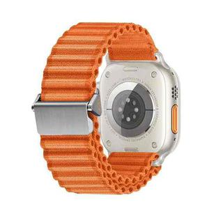 For Apple Watch SE 2023 40mm Off Road Magnetic Buckle Braided Nylon Watch Band(Orange)