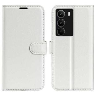 For Realme C71 4G Litchi Texture Horizontal Flip Leather Phone Case with Holder(White)
