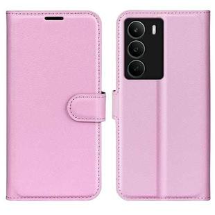 For Realme C71 4G Litchi Texture Horizontal Flip Leather Phone Case with Holder(Pink)