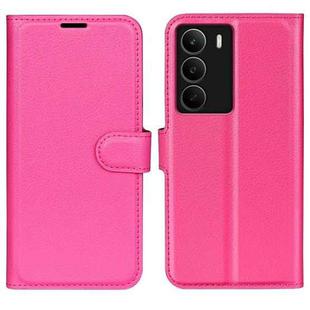 For Realme C71 4G Litchi Texture Horizontal Flip Leather Phone Case with Holder(Rose Red)