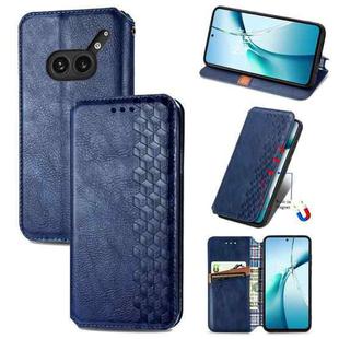 For Nothing Phone 2a Plus Cubic Grid Pressed Magnetic Leather Phone Case(Blue)