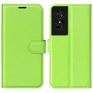 For TCL 50 SE Litchi Texture Horizontal Flip Leather Phone Case with Holder(Green)