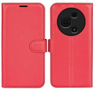 For TCL 605 / 60 SE Litchi Texture Horizontal Flip Leather Phone Case with Holder(Red)