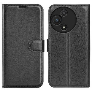For TCL 60R 5G / 60 5G Litchi Texture Horizontal Flip Leather Phone Case with Holder(Black)