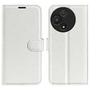 For TCL 60R 5G / 60 5G Litchi Texture Horizontal Flip Leather Phone Case with Holder(White)
