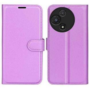 For TCL 60R 5G / 60 5G Litchi Texture Horizontal Flip Leather Phone Case with Holder(Purple)
