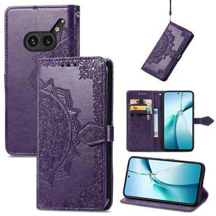 For Nothing Phone 2a Plus Mandala Flower Embossed Leather Phone Case(Purple)