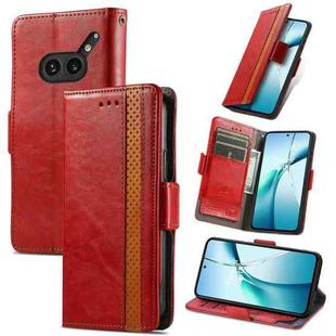 For Nothing Phone 2a Plus CaseNeo Splicing Dual Magnetic Buckle Leather Phone Case(Red)