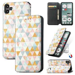 For Nothing CMF Phone 1 CaseNeo Colorful Magnetic Leather Phone Case(Rhombus)