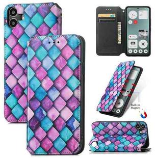 For Nothing CMF Phone 1 CaseNeo Colorful Magnetic Leather Phone Case(Purple Scales)