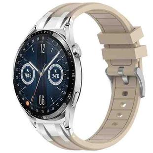 For Huawei Watch GT3 42mm 20mm Quick Release Silver Buckle Royal Silicone Watch Band(Starlight)