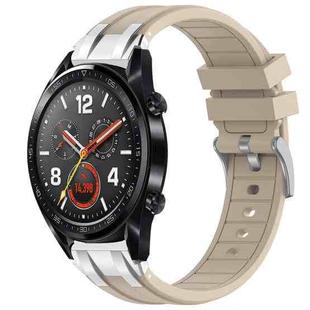 For Huawei Watch GT 22mm Quick Release Silver Buckle Royal Silicone Watch Band(Starlight)