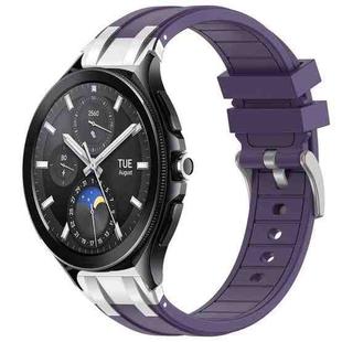 For Xiaomi Watch 2 Pro 22mm Quick Release Silver Buckle Royal Silicone Watch Band(Purple)