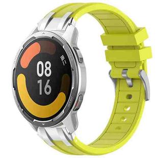 For Xiaomi Watch Color 2 22mm Quick Release Silver Buckle Royal Silicone Watch Band(Vital Yellow)