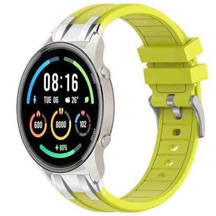 For Xiaomi Watch Sport 22mm Quick Release Silver Buckle Royal Silicone Watch Band(Vital Yellow)