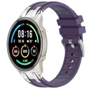 For Xiaomi Watch Sport 22mm Quick Release Silver Buckle Royal Silicone Watch Band(Purple)