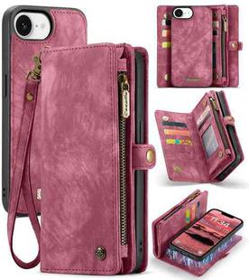 For iPhone 16e CaseMe 008 Detachable Multifunctional Leather Phone Case(Red)