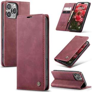 For iPhone 16 Pro Max CaseMe 013 Multifunctional Horizontal Flip Leather Phone Case(Red)