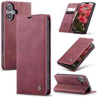 For iPhone 16 CaseMe 013 Multifunctional Horizontal Flip Leather Phone Case(Red)