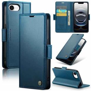 For iPhone 16e CaseMe 023 Butterfly Buckle Litchi Texture RFID Anti-theft Leather Phone Case(Blue)