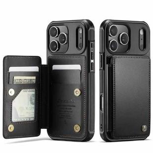 For iPhone 17 Pro CaseMe C22 Card Slots Holder RFID Anti-theft Phone Case(Black)